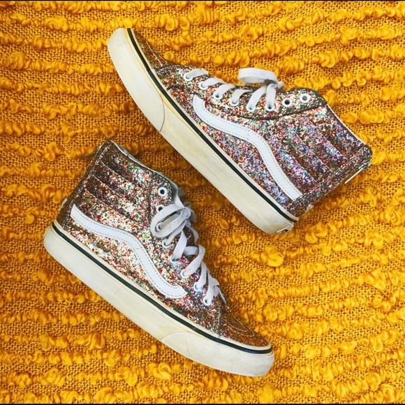vans rainbow glitter